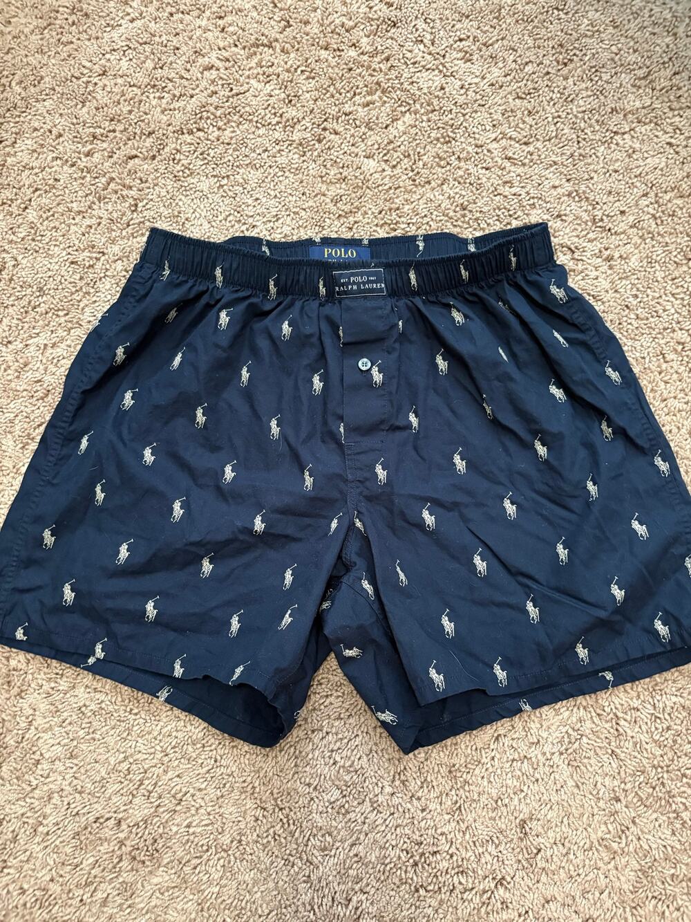 POLO Ralph Lauren Cotton Boxer Shorts Navy Medium